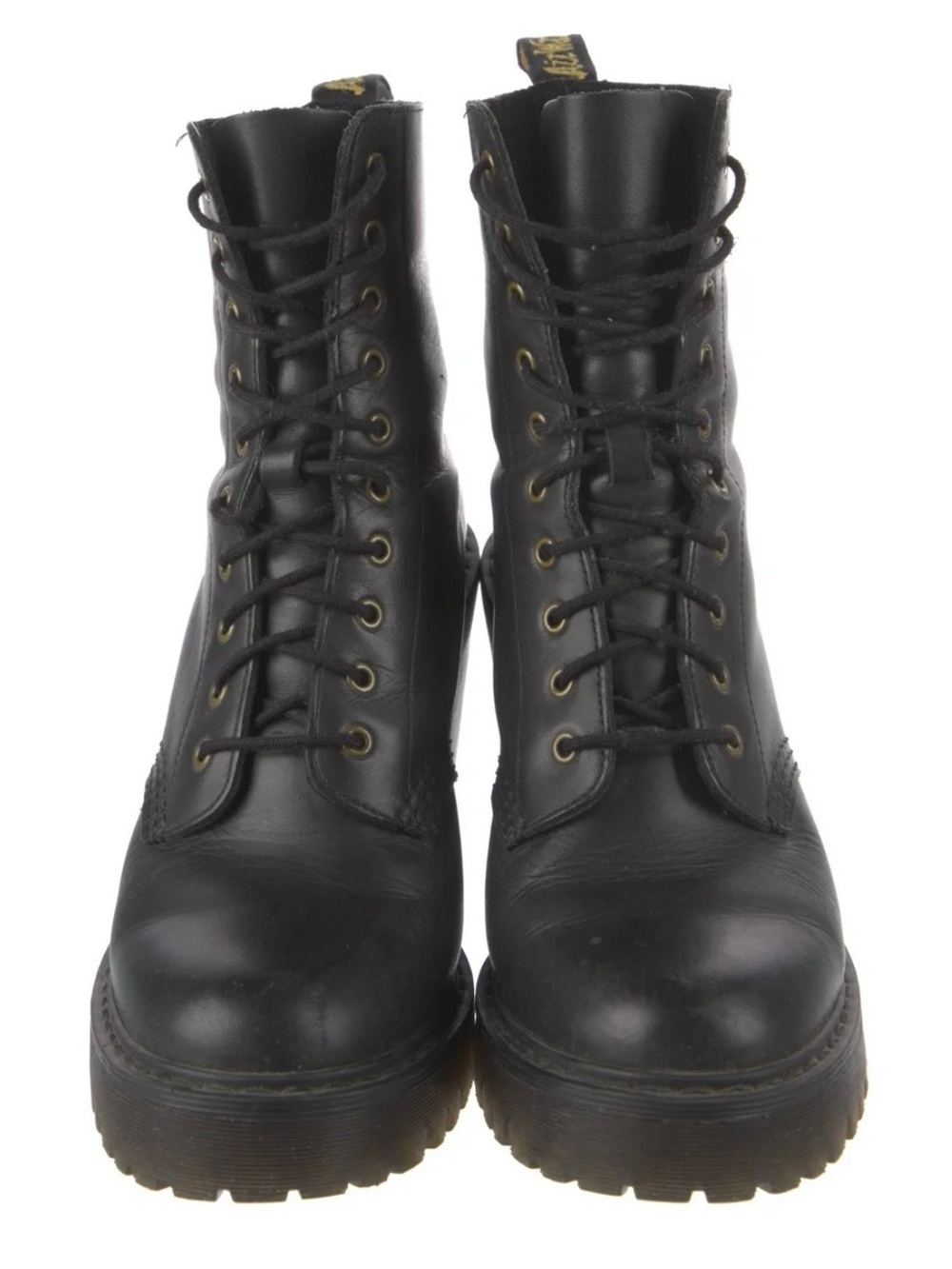 Dr. Martens Kendra Boots Black Lace-Up Chunky Heel Ankle Boot 7 - Picture 4 of 5